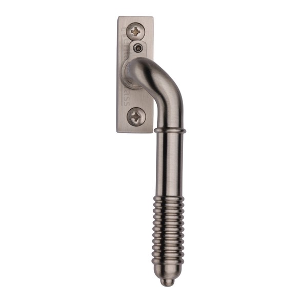 V895L RH-SN  Right Hand  Satin Nickel  Heritage Brass Locking Reeded Cranked Espagnolette Fastener